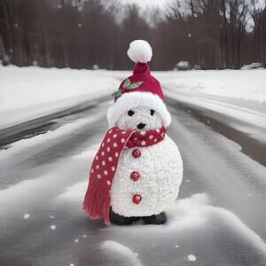 Pottery Barn Cozy- Arlene Snowman-Shaped Pillow Christmas Winter New with Tags